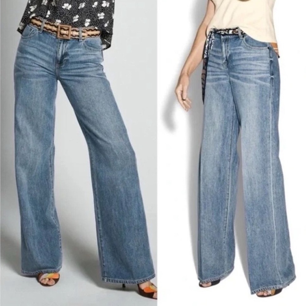 Cabi Women's ASHBURY wide leg Blue Jeans